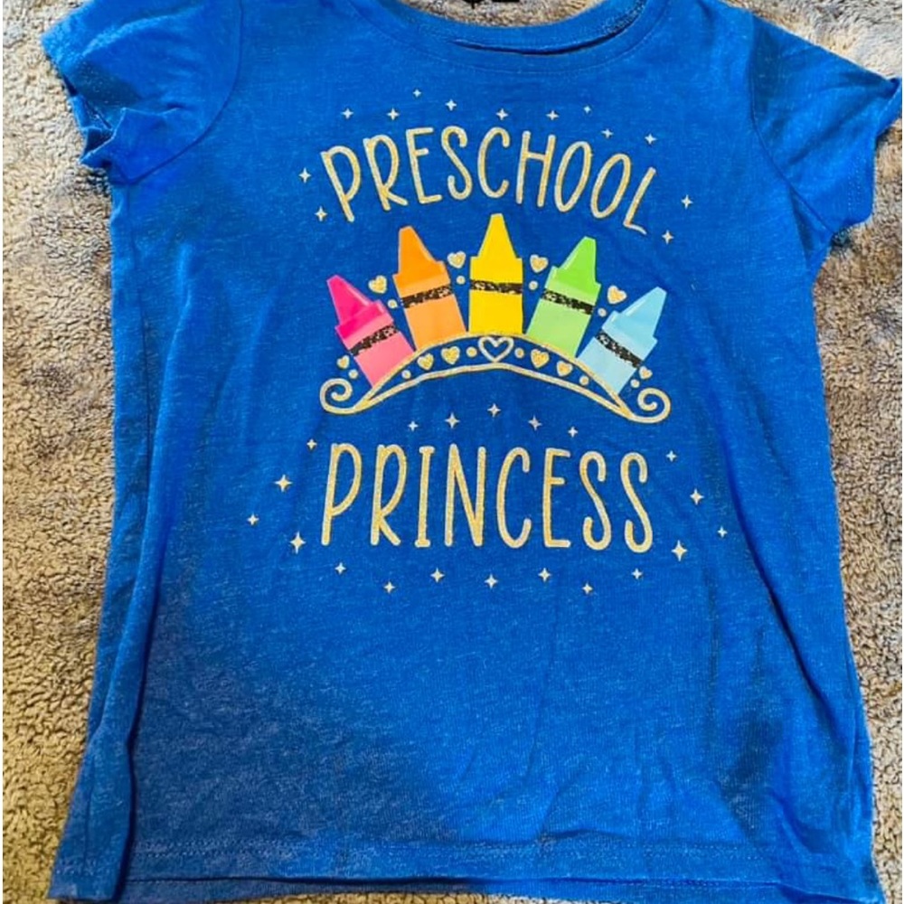 Blue preschool shirt toddler girl